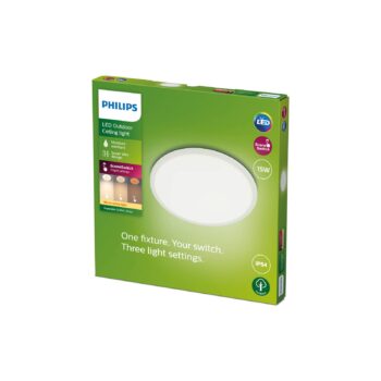 Philips SuperSlim LED IP54 Ø 25 cm 2 700 K biela