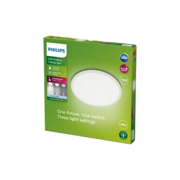 Philips SuperSlim LED IP54 Ø 25 cm 4 000 K biela