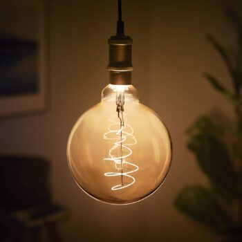 Philips závesná lampa vintage, objímka E27 zlatá