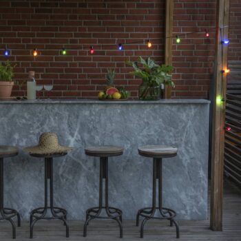 Pivné záhradné rozprávkové svetlá 20 LED kvapiek farebných