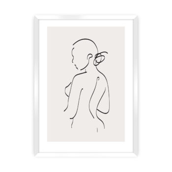 Plagát Body Line I, 30 x 40 cm, Ramka: Biała