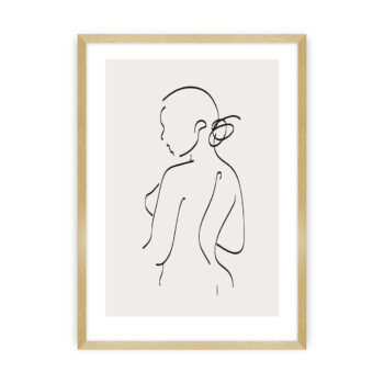 Plagát Body Line I, 30 x 40 cm, Ramka: Złota