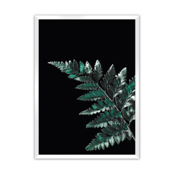 Plagát Dark Leaf, 40 x 50 cm, Ramka: Biała