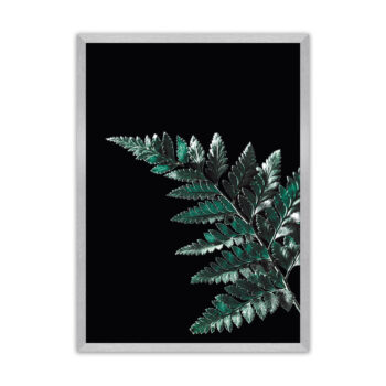 Plagát Dark Leaf, 40 x 50 cm, Ramka: Srebrna