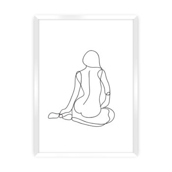 Plagát Figure Line I, 40 x 50 cm , Ramka: Biała
