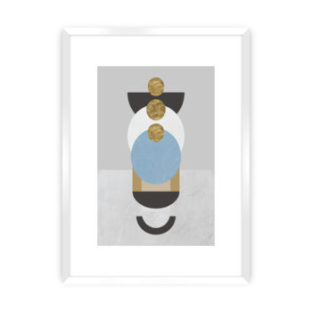 Plagát Geometric Shapes II, 21 x 30 cm, Ramka: Biała