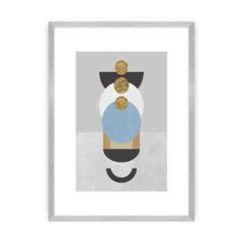 Plagát Geometric Shapes II, 40 x 50 cm, Ramka: Srebrna