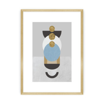 Plagát Geometric Shapes II, 40 x 50 cm, Ramka: Złota