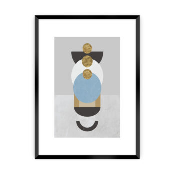 Plagát Geometric Shapes II, 70 x 100 cm, Ramka: Czarna
