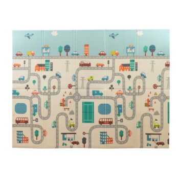 PlayTo Multifunkčná hracia podložka Mesto, 200 x 150 cm