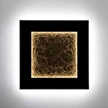 Plenilunio Eclipse LED nástenné svietidlo, hnedá/zlatá farba, 80 cm