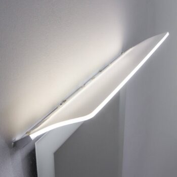 Ploché zrkadlové LED svietidlo Angela, IP44, 50 cm