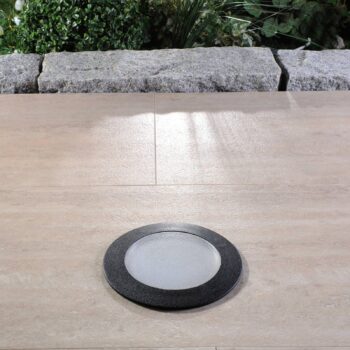 Podlahová zapustená lampa Ceci 160 okrúhla čierna