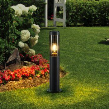Podstavná lampa Lindby Statius, antracit, železo, 45 cm