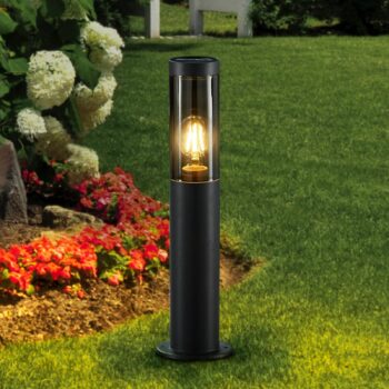 Podstavná lampa Lindby Statius, antracit, železo, 45 cm
