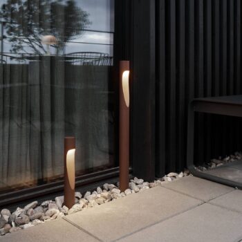 Podstavná lampa Louis Poulsen Flindt, 930, corten 35 cm základňa 24 V