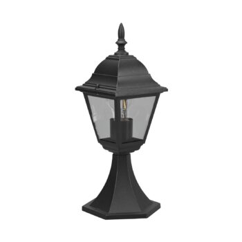 Podstavné svetlo Livenza, čierne, výška 39 cm, hliník, IP44