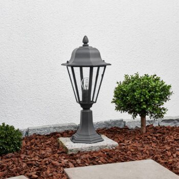 Podstavné svietidlo Lindby Edana, 52 cm, antracit, E27, IP44