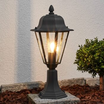 Podstavné svietidlo Lindby Edana, 52 cm, antracit, E27, IP44