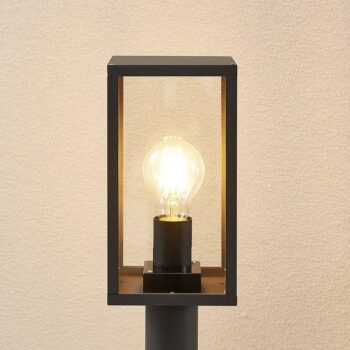 Podstavné svietidlo Lindby Filimon, 50 cm, antracit, IP44, E27
