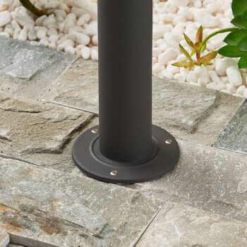 Podstavné svietidlo Lindby Filimon, 50 cm, antracit, IP44, E27