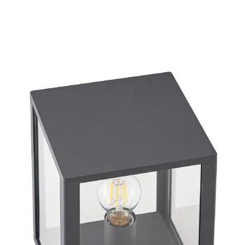 Podstavné svietidlo Lindby Giavanna, 29 cm, antracit, IP44, E27