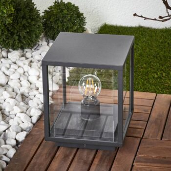 Podstavné svietidlo Lucande Annalea, 55 cm, antracit, IP54