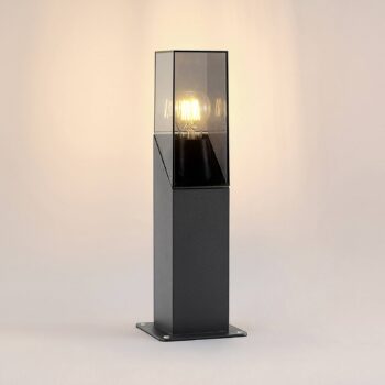 Podstavné svietidlo Lucande Fiola, 40 cm, antracit, IP54