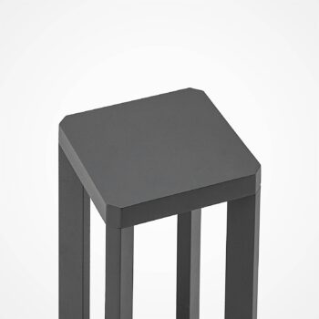 Podstavné svietidlo Lucande LED Kalisa, IP65, 42 cm, sivá, kov