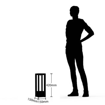 Podstavné svietidlo Lucande LED Kalisa, IP65, 42 cm, sivá, kov