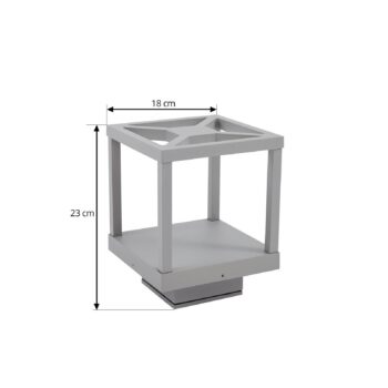Podstavné svietidlo Lucande LED Lealan, sivé, kov, 23 cm, IP54