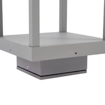 Podstavné svietidlo Lucande LED Lealan, sivé, kov, 23 cm, IP54