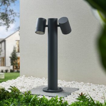 Podstavné svietidlo Lucande Maloney, 50 cm, antracit, IP54