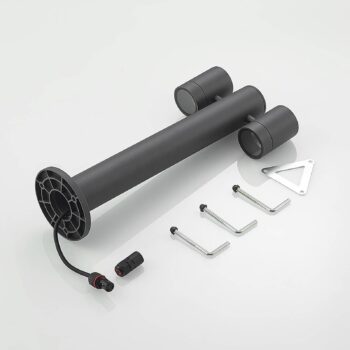 Podstavné svietidlo Lucande Maloney, 50 cm, antracit, IP54