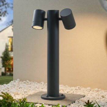 Podstavné svietidlo Lucande Maloney, 50 cm, antracit, IP54