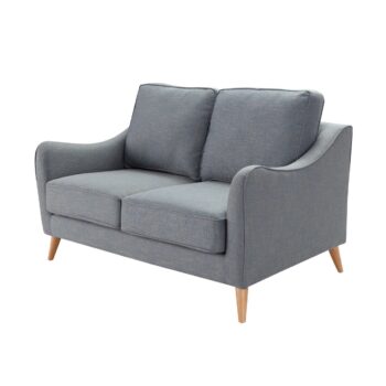 Pohovka Venuste denim blue/brown pre 2 osoby, 140 x 90 x 90 cm