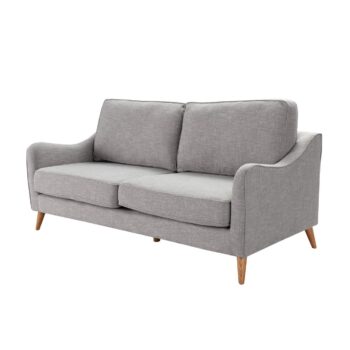 Pohovka Venuste grey linen pre 3 osoby, 193 x 90 x 90 cm