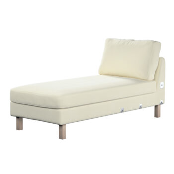 Poťah ležadlo Karlstad, krátky, OffWhite, 80 x 160 x 80 cm, Velvet, 704-10