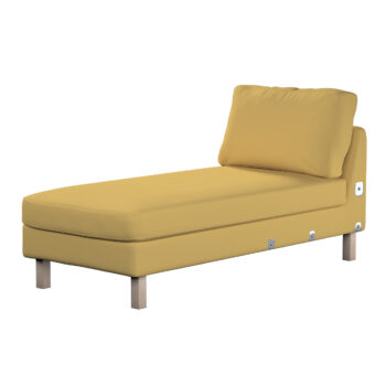 Poťah ležadlo Karlstad, krátky, matná žltá, 80 x 160 x 80 cm, Cotton Panama, 702-41