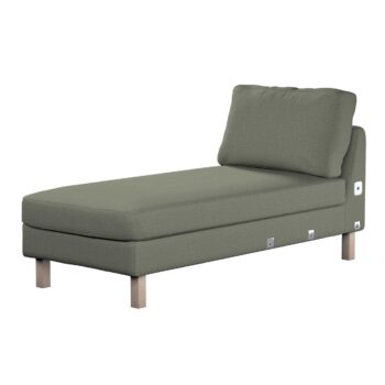Poťah ležadlo Karlstad, krátky, svetlá khaki, 80 x 160 x 80 cm, Living 2, 161-11