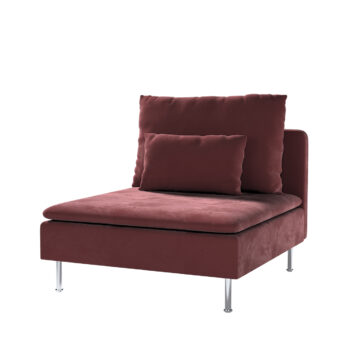 Poťah na 1 sed. diel Söderhamn, Bordeaux, Poťah na 1 sed. diel Söderhamn, Velvet, 704-26
