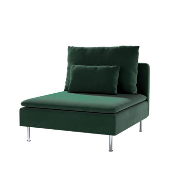 Poťah na 1 sed. diel Söderhamn, Mørkegrøn, Poťah na 1 sed. diel Söderhamn, Velvet, 704-25