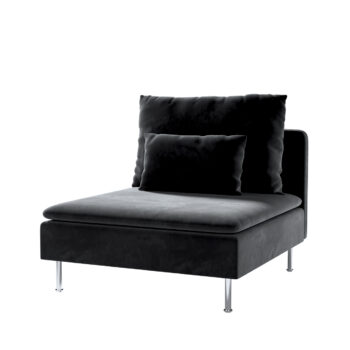 Poťah na 1 sed. diel Söderhamn, Sort, Poťah na 1 sed. diel Söderhamn, Velvet, 704-17