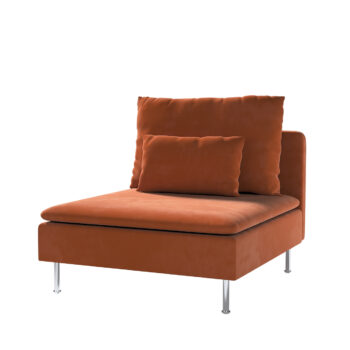 Poťah na 1 sed. diel Söderhamn, Terracotta, Poťah na 1 sed. diel Söderhamn, Velvet, 704-33
