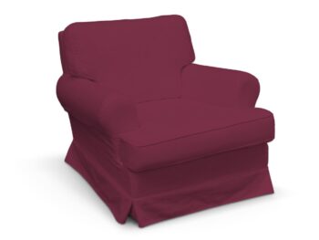 Poťah na kreslo Barkaby, slivková, Poťah na kreslo Barkaby, Cotton Panama, 702-32