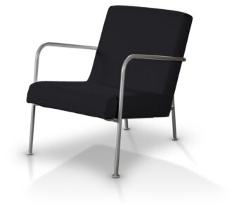 Poťah na kreslo Ikea PS, čierna, Poťah na kreslo Ikea PS, Etna, 705-00