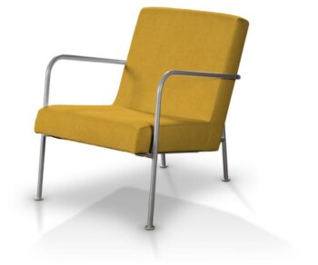 Poťah na kreslo Ikea PS, horčicový šenil, Poťah na kreslo Ikea PS, Etna, 705-04