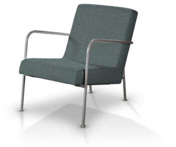 Poťah na kreslo Ikea PS, sivo - modrý šenil, Poťah na kreslo Ikea PS, City, 704-85