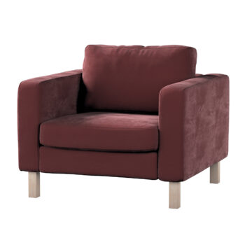 Poťah na kreslo Karlstad, Bordeaux, Poťah na kreslo Karlstad - krátke, Velvet, 704-26