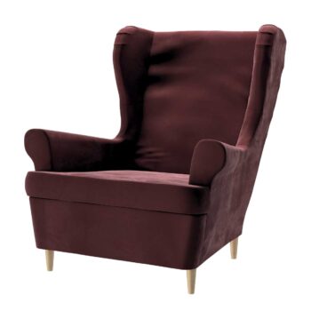 Poťah na kreslo Strandmon, Bordeaux, Velvet, 704-26